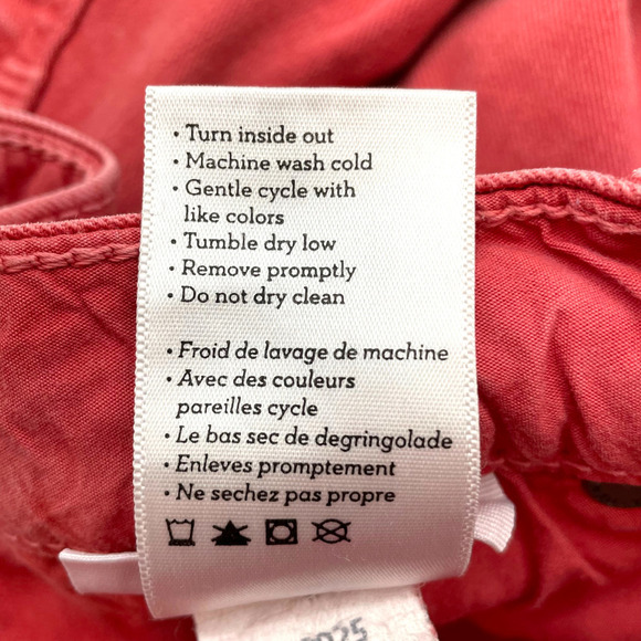 🍀Paige Skyline Ankle Peg Women's Carmine Red Denim Low Rise Skinny Jeans Size 26 - Picture 10 of 10